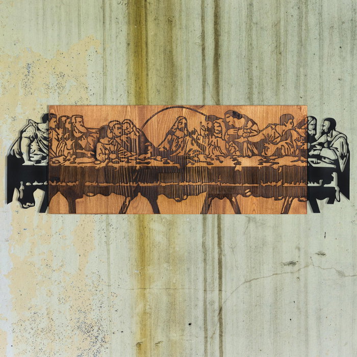 Wallity Last Dinner Escultura de pared Negro y Nogal